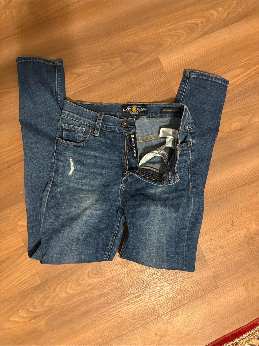 Lucky Brand Medium Blue Slim Jeans with Light Whiskering